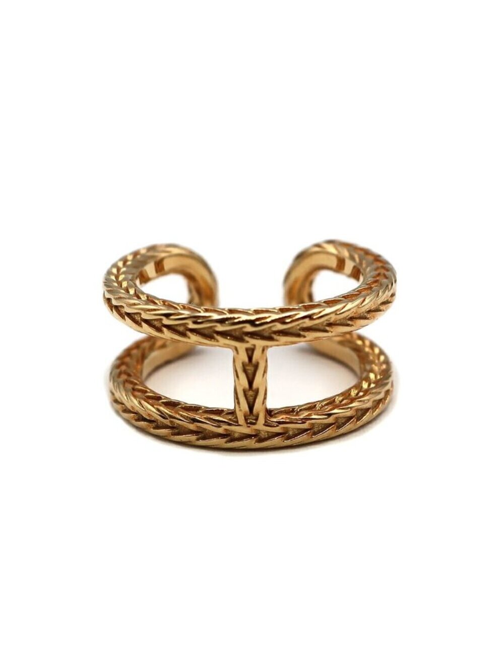 Hermes Chaine D'ancre Danae Ring Small 52 18k Yellow Gold
